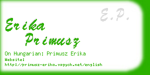 erika primusz business card